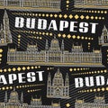 Vector Budapest Seamless Pattern Royalty Free Stock Photo