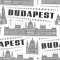 Vector Budapest Seamless Pattern Royalty Free Stock Photo