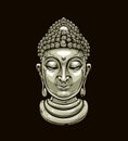 Vector buddha head Royalty Free Stock Photo