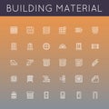 Vector Building Material Line Icons