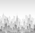 Vector buildings silhouettes background