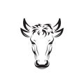 Vector of bull head design on white background. Easy editable layered vector illustration. Wild Animals Royalty Free Stock Photo