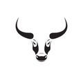 Vector of bull head design on white background. Easy editable layered vector illustration. Wild Animals. Animal Royalty Free Stock Photo