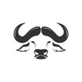 Vector of a bull head design on white background. Easy editable layered vector illustration. Wild Animals Royalty Free Stock Photo