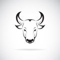Vector of a bull head design on white background. Wild Animals. Easy editable layered vector illustration Royalty Free Stock Photo