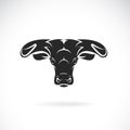 Vector of bull head design on white background., Wild Animals. Easy editable layered vector illustration Royalty Free Stock Photo