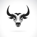 Vector of a bull head design on white background. Wild Animals. Vector illustration Royalty Free Stock Photo