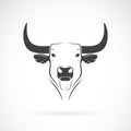 Vector of a bull head design on white background. Wild Animals. Bull logo or icon. Easy editable layered vector illustration Royalty Free Stock Photo