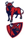 Bull mascot set