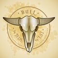 Vector Bull skull