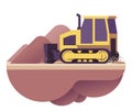 Vector bulldozer icon