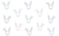Vector Bunny background. Easter texture. Happy easter sweet card. Children illustration for pattern, greeting cards, banners, wall
