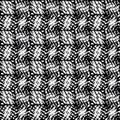 Vector burlap effect grid seamless pattern background. Hessian fiber fabric style checkered black and white backdrop Royalty Free Stock Photo