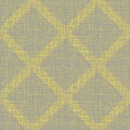 Vector burlap effect seamless pattern background. Yehessian fibre diamond tiles blended onto dense grey linen texture