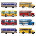 Vector bus icons Royalty Free Stock Photo