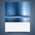 Blue business card template. Abstract background