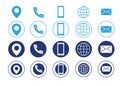 Vector business card contact information icons