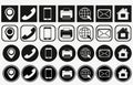 Vector business card contact information icons. business card contact icons set. contact information icons