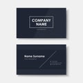 Vector business card design of black minimalistic