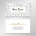 Vector business card template with hand painted brush smears.