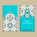 Vector business card template. Portuguese,