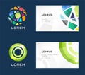 Vector business card template set Royalty Free Stock Photo