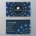 Vector business card template. Visiting card for business and pe Royalty Free Stock Photo