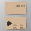 Vector business card template. Visiting card for business and pe Royalty Free Stock Photo