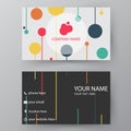 Vector business card template. Visiting card for business and pe Royalty Free Stock Photo