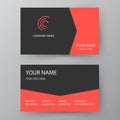 Vector business card template. Visiting card for business and pe Royalty Free Stock Photo