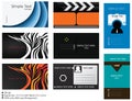 8 Vector Business Card Templates Royalty Free Stock Photo