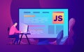 Vector business concept illustration Web development and coding Royalty Free Stock Photo