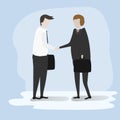 Vector of business dealing shaking hands