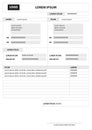 Vector editable invoice form template