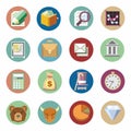 Business financial icons set. Flat design. Royalty Free Stock Photo