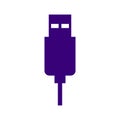 Vector business icon cord usb. Icon for for annual reports charts presentations workflow