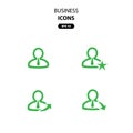 Vector Business Icons, outline user icon, line art icon