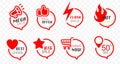 Vector business icons modern labels and tags speech bubbles stickers creative design Royalty Free Stock Photo