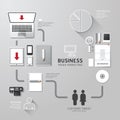 Vector business infographic corporate identity set design
