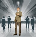 Vector Business Man Shows Well Done Royalty Free Stock Photo