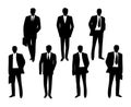 Vector business man silhouette Royalty Free Stock Photo