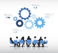 Vector of business people infographic Teamwork Concept Royalty Free Stock Photo