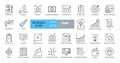 Vector business plan icons. Set of 29 images with editable stroke. Includes planning, financing, grant, audience, presentation,