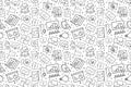 Vector business presentation pattern. Presentation seamless background