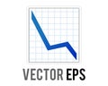 Vector business presentation summary finance report bar chart decreasing icon