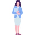 Vector business woman icon young secretary person