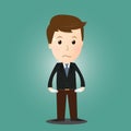 Vector of businessman have no money