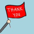 Vector businessman holding thank you sign, Illustration EPS10 Royalty Free Stock Photo