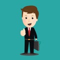 Vector of Businessman thumb up sign.