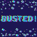 Vector busted pixel gltich Royalty Free Stock Photo